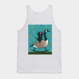 Cat on a Rocking Canadian Goose Tank Top